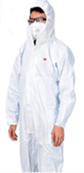 3M 4510帶帽連體防護(hù)服 防顆粒物、低濃度液體噴濺 、家居打掃